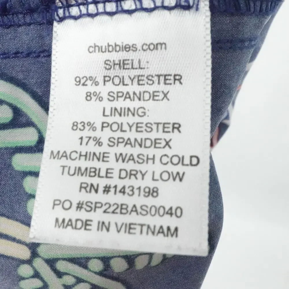 Chubbies Swim Trunks Shorts Mens 2XL Flamingo Palm Tree Neon‎ Print 5.5 Inseam